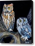 Night Owls Canvas Print / Canvas Art - Artist Ferrel Cordle