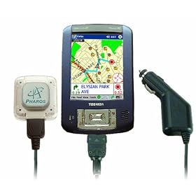 Pharos Pocket GPS Navigator Toshiba E400/E800 US Maps Charger and Holder