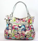 Coach Poppy Ikat Glamour Signature Zip Tote Bag 19876 Multicolored thumbnail