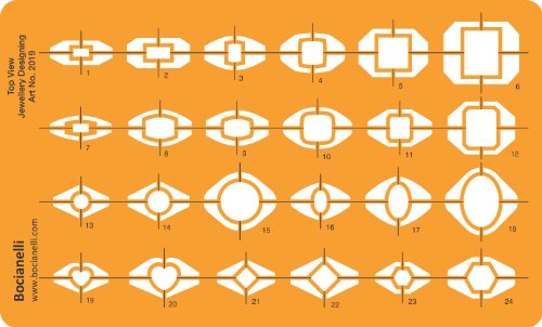 Jewellery Jewelry Art Craft Design Drawing Drafting Template Stencil - Rings Ring Top View