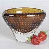 Badash Crystal Home Dcor Amber Oval Bowl New