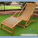 Relaxliege aus Eukalyptusholz / Liegestuhl / Sonnenliege / Liege / Gartenliege