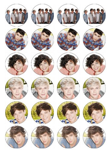 One Direction Style Wafer paper Edible fairy 