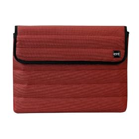 Modern Nylon Checkpoint Friendly Velcro Netbook Sleeve Case (Red) to Protect the Samsung N140-14B 10.1-Inch Sapphire Blue Netbook