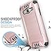 Galaxy On5 Case With TJS Tempered Glass Screen Protector Included, Dual Layer Shockproof Hybrid Armor Drop Protection Metallic Brushed Finish Case Cover For Samsung Galaxy On5/G550 (Rose Gold)