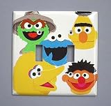 Sesame Street Double Switch Plate Switchplate Big Bird Bert Ernie Oscar