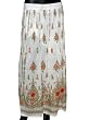 Designer Womens Bohemian Chic White Orange Beaded Womens Skirt Bellydance Dcrapechic Skirt