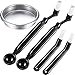 Zhehao Coffee Machine Cleaning Set, 4 Pieces Coffee Machine Brush with Spoon and 1 Piece 58 mm Stainless Steel Back Flush Insert Metal Blind Filter for Espresso Machine