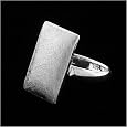 STERLING SILVER 925 PUFF RECTANGLE RING. TEXTURE FINISH