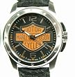 Harley-Davidson&reg; Bulova&reg; Men's Watch. Luminous. Classic HD&reg; Bar & Shield dial. Black leather strap. WR50m/165ft. 76A132