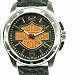 Harley-Davidson&reg; Bulova&reg; Men's Watch. Luminous. Classic HD&reg; Bar & Shield dial. Black leather strap. WR50m/165ft. 76A132
