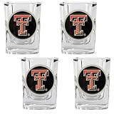 Texas Tech Red Raiders 4pc Square Shot Glass Set NCAA College Athletics