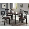 Coaster 5-Piece Dining Set, Table Top with 4 Chairs, Black and Cherry