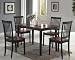 Coaster 5-Piece Dining Set, Table Top with 4 Chairs, Dirty Oak and black