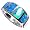 Sterling Silver Ring with Blue Lab Created Opal - 10 x 5 mm (Sizes 5-9)