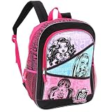 Monster High 16 inch Monster Mash Backpack - Black and Pink