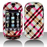 Premium - Samsung T669/Gravity T Hot Pink Plaid Cover - Faceplate - Case -  ....