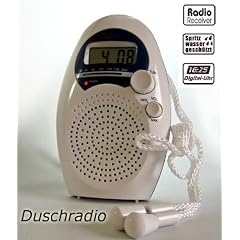 Duschradio mit Digitaluhr und Alarmfunktion Badradio