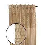 Window Drapery Panel / Curtain Panel / Drapes 96inch Textured Beige