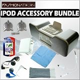 iPod Universal Accessory Kit for iPod Nano 1st Generation (1GB 2GB 4GB), iPod Nano 2nd Generation (2GB 4GB 8GB) and iPod Video 5th Generation (30GB 60GB 80GB). Includes iPod Docking Station in Silver, iPod/MP3 Stereo Speakers in Silver, 3-in-1 Wireless Car Kit for iPod and iPod Mini with Dock Connectors, and a Package of Universal Screen Protectors.