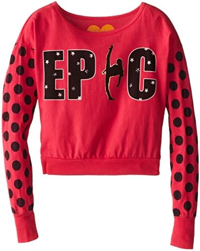 Dirtee Hollywood Big Girls' Epic Dance Pullover Sweatshirt, Pink, Small