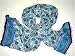 Enchantment Design Hand Printed 100% Cotton Anokhi Scarf with Beaded Borders, 15 inch...
