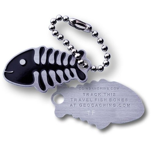 Travel Fish Bones Travel Tag