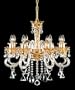 Pyramid Crystal 27 1/2" Wide Gold Accents Chandelier