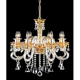 Pyramid Crystal 27 1 2 Wide Gold Accents Chandelier by Vienna Full Spectrum
