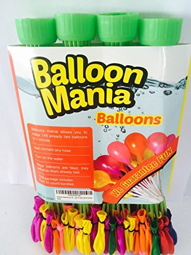 Water Balloons With Hose Filler-Get 148 Water Balloons in Minutes already pre tied -Make a Bunch of Balloons Ready To Launch Super Fast And Easy-Can be used with Water balloon slingshot,launcher for all parties.