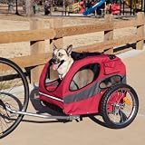 Solvit HoundAbout Dog Bike Trailer – Medium Size – 46L x 23W x 28H inches