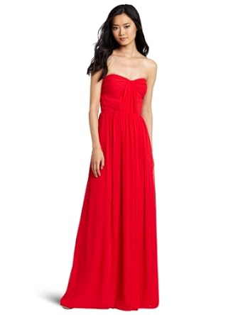 Fashion Shops : erin Erin Fetherston Women's Strapless Shirred Gown Cheap