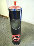 Black Standing Outdoor Ashtray Trashcan Combo