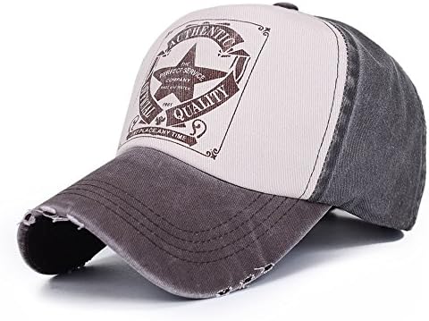Gwenn Women Men Vintage Fashion Design Text Baseball Cap Sun Hat Snapback (one size, coffee)