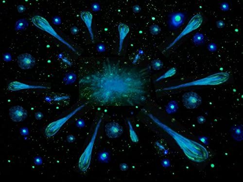 DECAL &amp; STARS:"Star Explosion" Glow in the Dark Star Kit DIY Peel and stick kit EZ Install for bedroom ceiling or walls