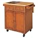 Powell Dark Cherry Kitchen Butler