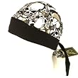 New Skull Party Sewn - Delux Molded Bandana Bandanna, Biker Skull Hat Cap, Head Scarf