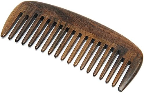 Handmade Premium Quality Natural Rosewood Massage Comb (Wide Tooth Pocket Size)