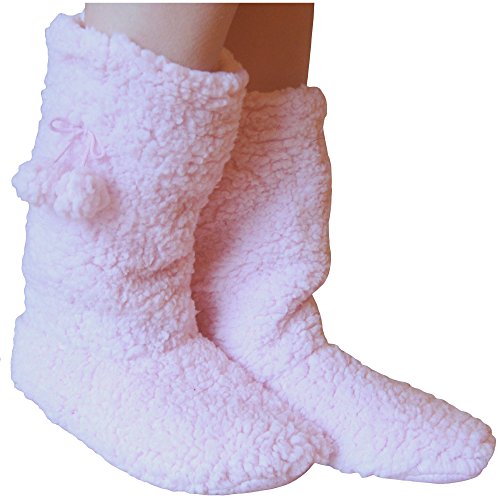 Teddyt's Women's Fleece Lined Thermal Super Soft Fluffy Winter Slipper Boots
