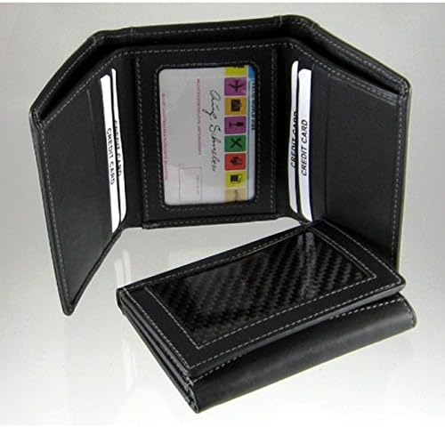 Carbon Fiber Wallet Tri-Fold Black