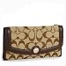 COACH NEW Hampton Slim Sig Envelope Wallet Khaki 44990 SKHMA