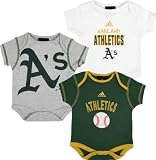 Oakland Athletics 3 Piece Newborn/Infant Body Suit Set