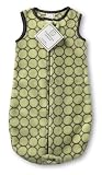 SwaddleDesigns zzZipMe Sack - Lime with Brown Mod Circles, 6-12 Months