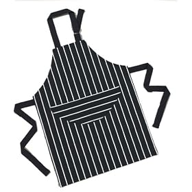 Rushbrookes Children's Aprons Navy Butchers Stripe
