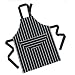 Rushbrookes Children's Aprons Navy Butchers Stripe