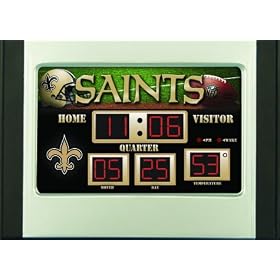 Team Sports New Orleans Saints Scoreboard Desk Clock by 