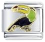 Black Toucan Bird Spring Fashion Jewelry Italian Charm