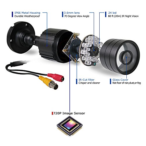 DEFEWAY 8CH 1080N Security DVR 8 1200TVLD1208L8xC102L1A CAMERA
