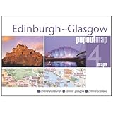 edinburgh glasgow popout map pop up city street map of edinburgh and glasgow city centers folded pocket size