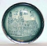 St. Mary Magdelen Church. Vintage Transferware Plate